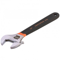 ADJUSTABLE WRENCH WITH RUBBER COVER