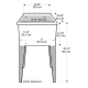 HEAVY DUTY SINK WITH STEEL LEGS