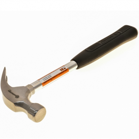 CURVED CLAW HAMMER WITH TUBULAR STEEL HANDLE